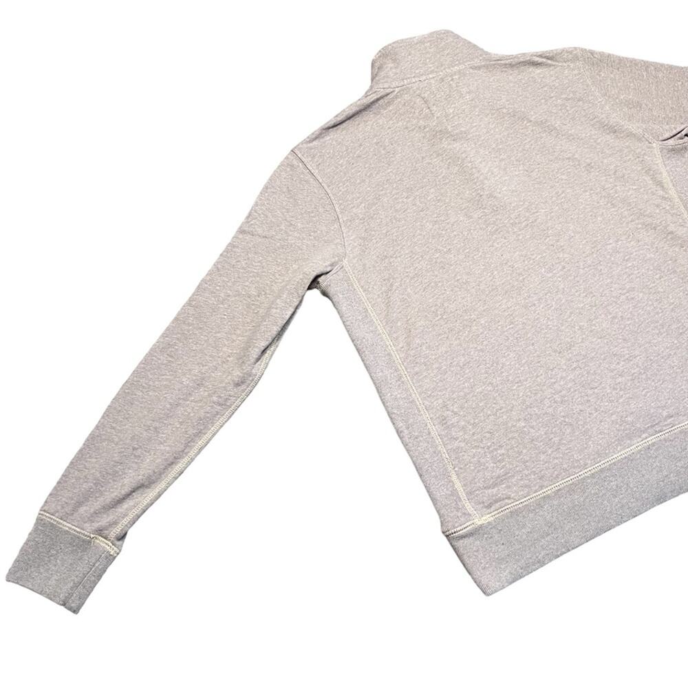 American Eagle Quarter Button Zip Collared Beige … - image 8